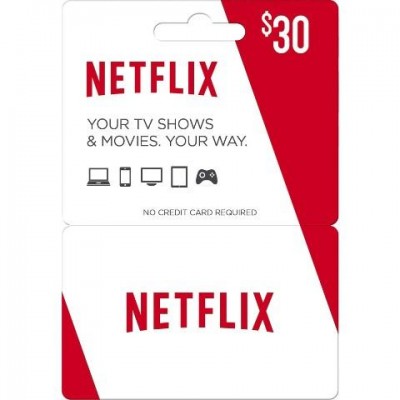 Tarjetas Para Netflix $30 gift Card