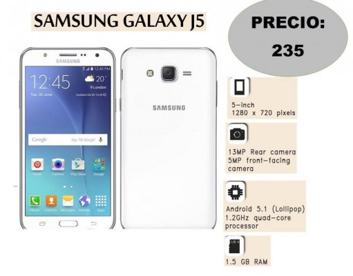 Samsung Galaxy J5, J5 Duos 4g Lte 16GB, Camara De 13 Mp NUEVOS DE PAQUETE