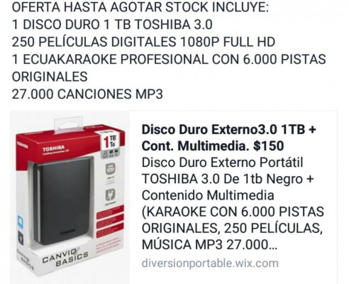 Disco Duro Externo Toshiba 3.0 Nuevos con Garantia