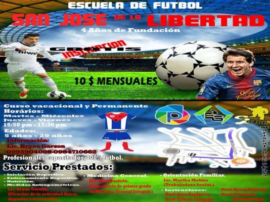 Escuela de Futbol San Jose de la Libertad, Curso Vacacional y Permanente