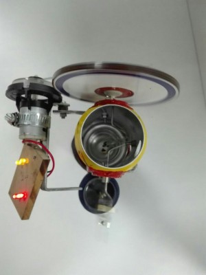Motor stirling, con luces led y generador