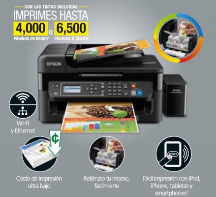 Impresora Epson L565 Multifuncion Wifi Fax Sistema Continuo Exelente precio